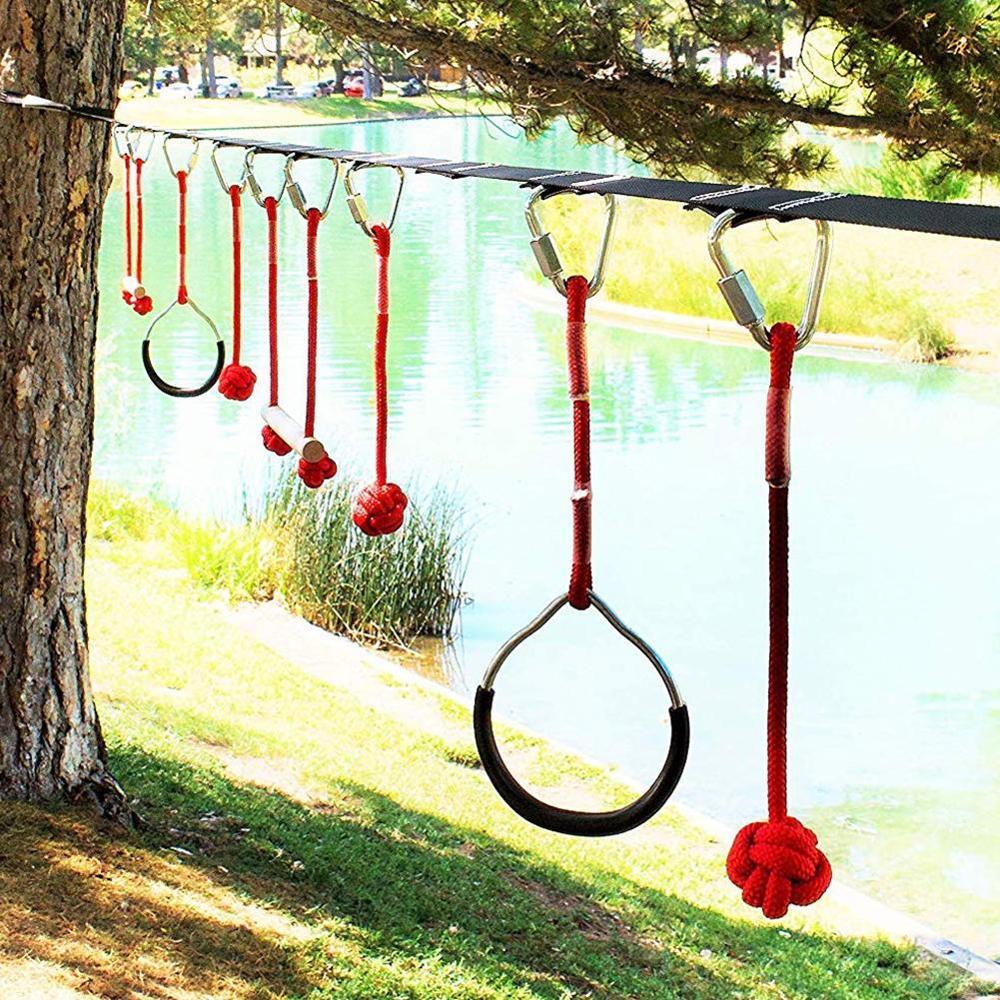 ildren's Ninja Rope Obstacles Sling, Training Equipment, Ring Monkey Pole, Outdoor Physical Combinat