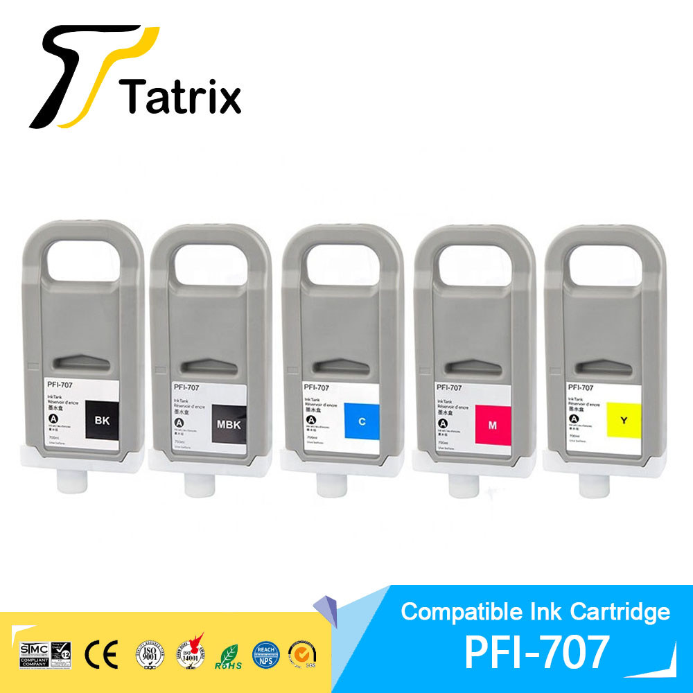 Tatrix PFI707 PFI707 PFI 707 Premium Color Compatible Ink Cartridge for Canon iPF 830 840 850 Printe