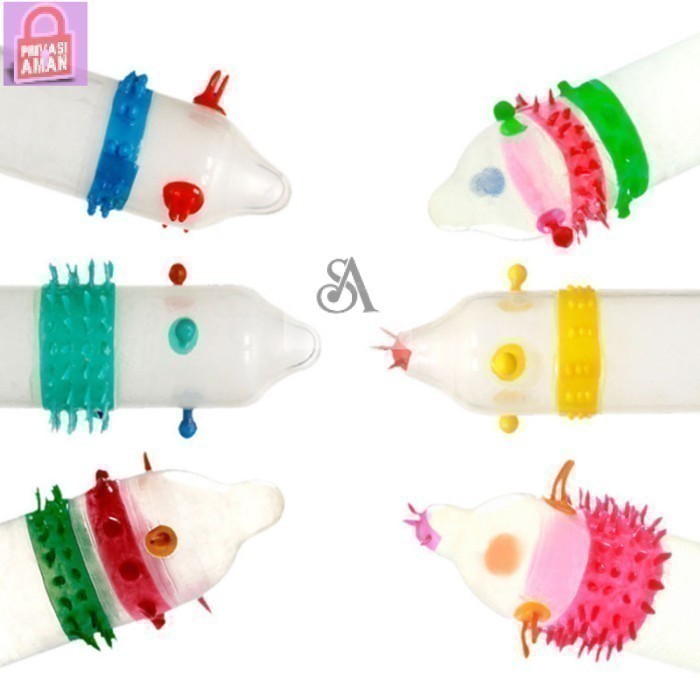 PALING BANYAK DICARI!!! PPP CONDOM Bergerigi Elastis  Silikon Penggeli isi 6 silikon gerigi import  