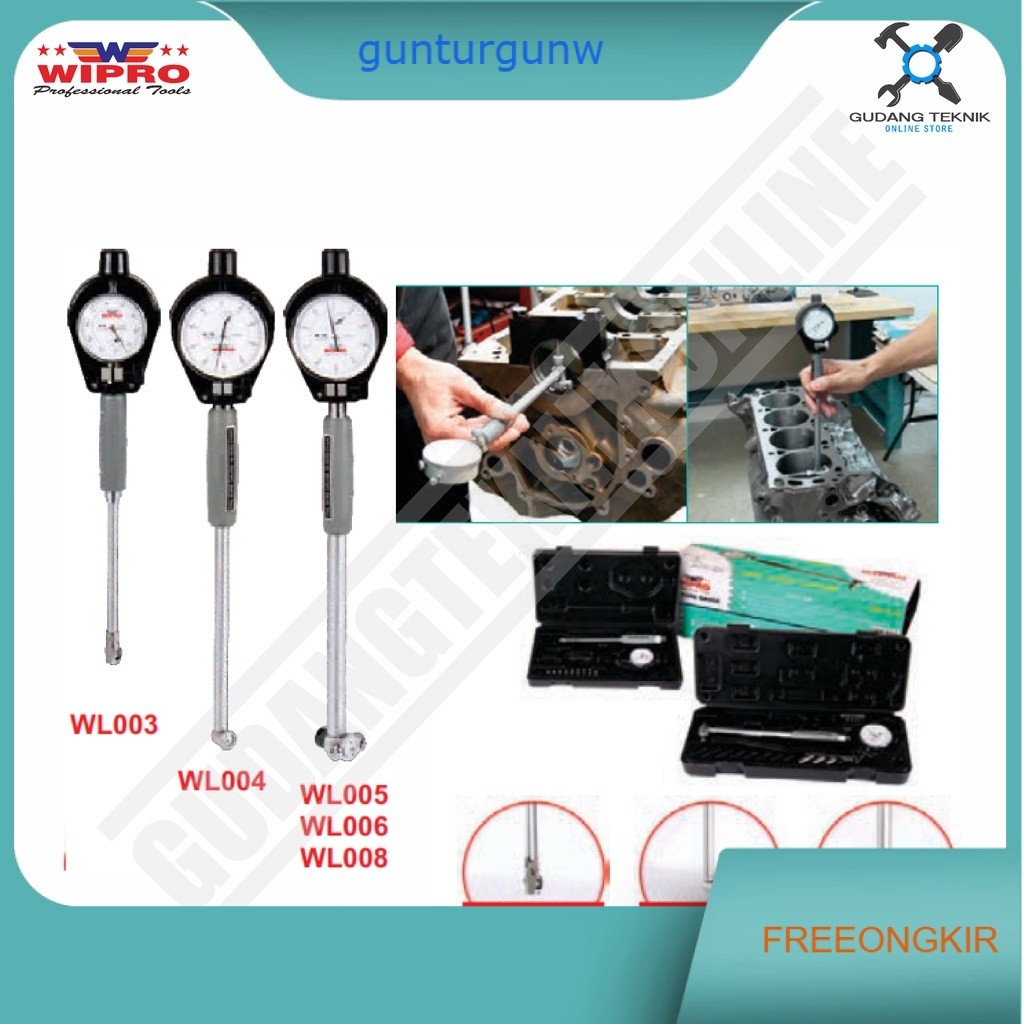 Alat Ukur Diameter Dalam BORE GAUGES WIPRO / Pengukur Silinder WIPRO - Cylinder Dial Bore Gauge WIPR