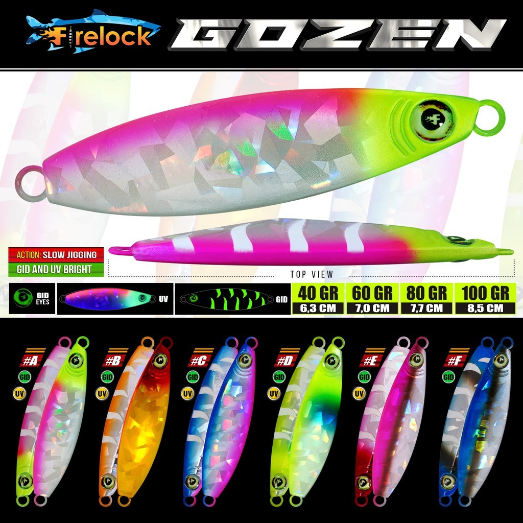 BISA (COD) UMPAN PANCING metal jig FIRELOCK GOZEN 40  60  80  100 GRAM Metal Jig Killer