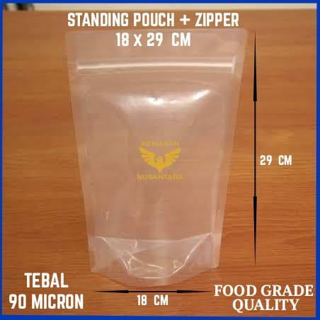 100Pcs Standing Pouch  20 x 30 Zipper Tebal, Plastik Klip | Plastik Pouch