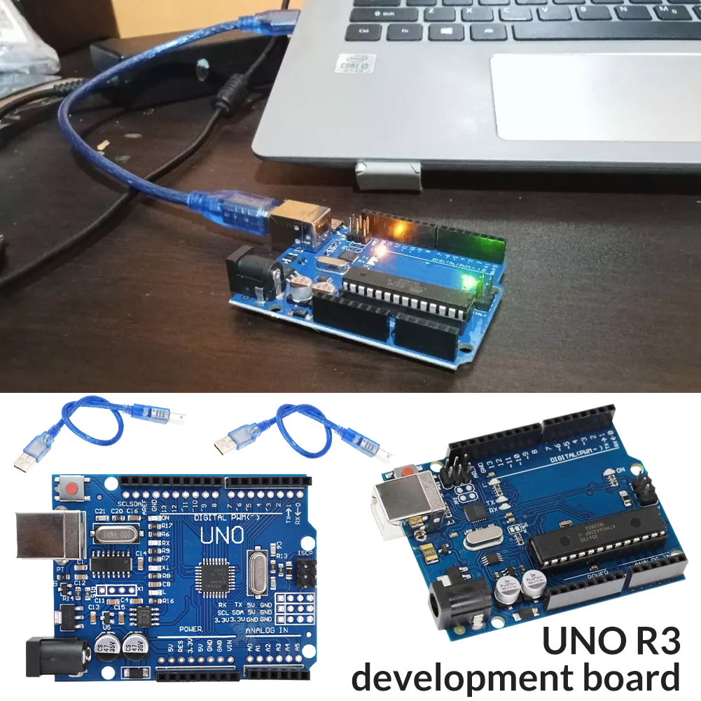 MS Arduino UNO R3 ATMEGA328P ATMEGA 16U2 Compatible Board + Kabel USB UNO R3 SMD ATMEGA328P COMPATIB