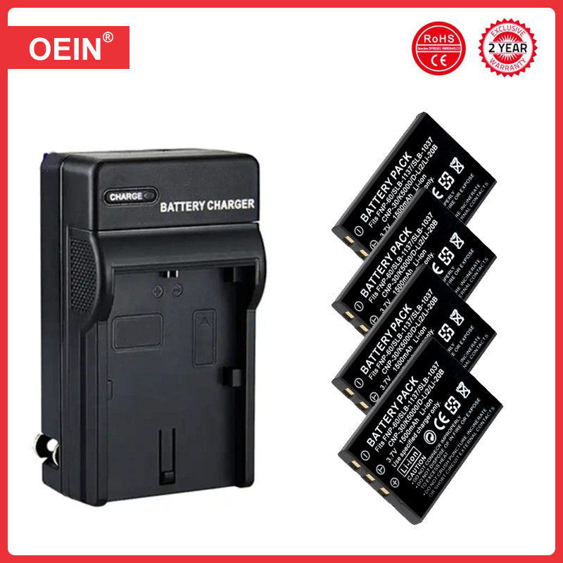 NP60 NP60 Battery and LED Charger for Fujifilm NP60 Kodak KLIC5000 Samsung SLB1137 Olympus LI20B Fin