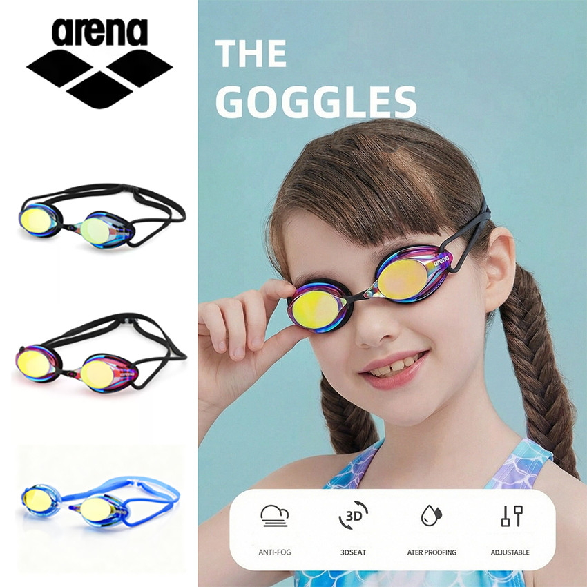 (Skyvon) Arena Swim Goggles Anti Air Anti Kabut - Profesional Pria Wanita AGG-280M Kacamata Renang A