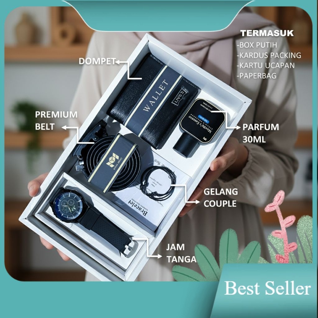 Hampers Cowok Hadiah Ulang Tahun Black Series Man Graduation Anniversary Pernikahan / Bingkisan Eleg