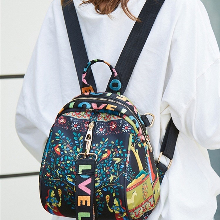 Tas Ransel Wanita Tas Kecil Ransel Wanita Ransel Tas Nilon Bahu Tunggal