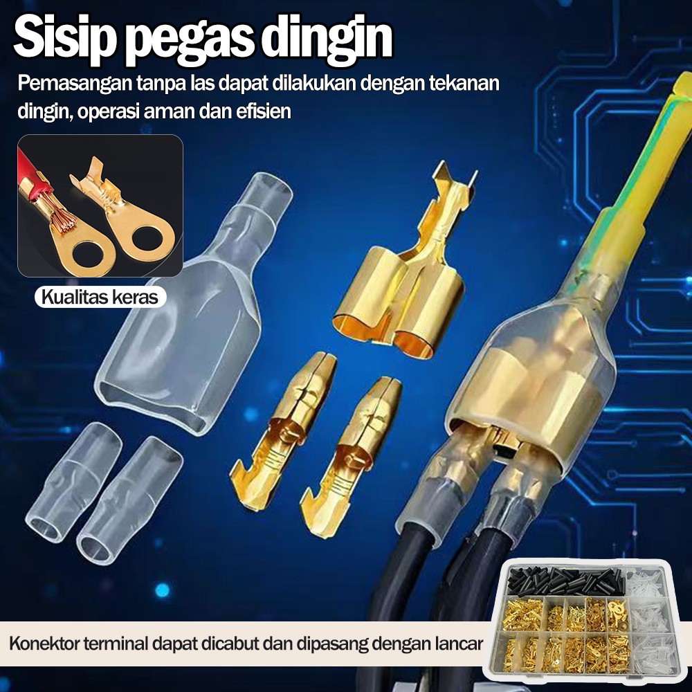 Pegas 1050 Klip Kontak Emas 2.8MM Buah 6.3MM Dipres Klip 4.8MM Pegas