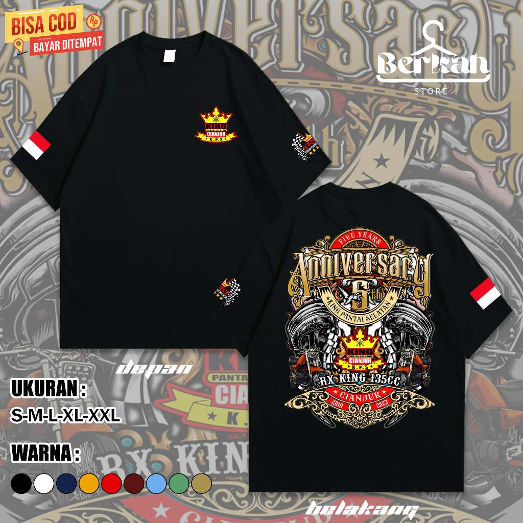 Kaos RX-King Jamnas Anniversary 4 - Kaos Rx-King Cianjur Selatan - Pria Dan Wanita - Cotton Commbed 