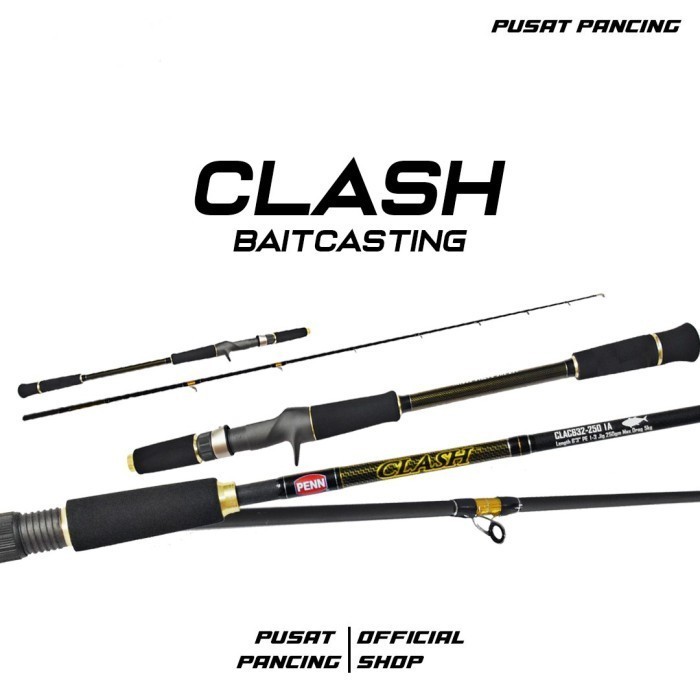 Joran Pancing PENN Clash OH Overhead Mancing Light Jigging Dasaran Overhead Fuji