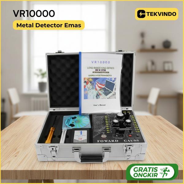 Metal Detector Emas VR10000 Treasure Deep Underground Jangkauan 3000M Kedalaman 200M Presisi Tinggi