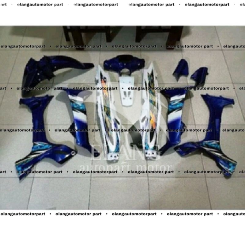 TERMURAHII Cover Body Fiz R Flz R Fiz r Biru Putih 2005, Cover Body full Set Halus YAMAHA FIZ R Term