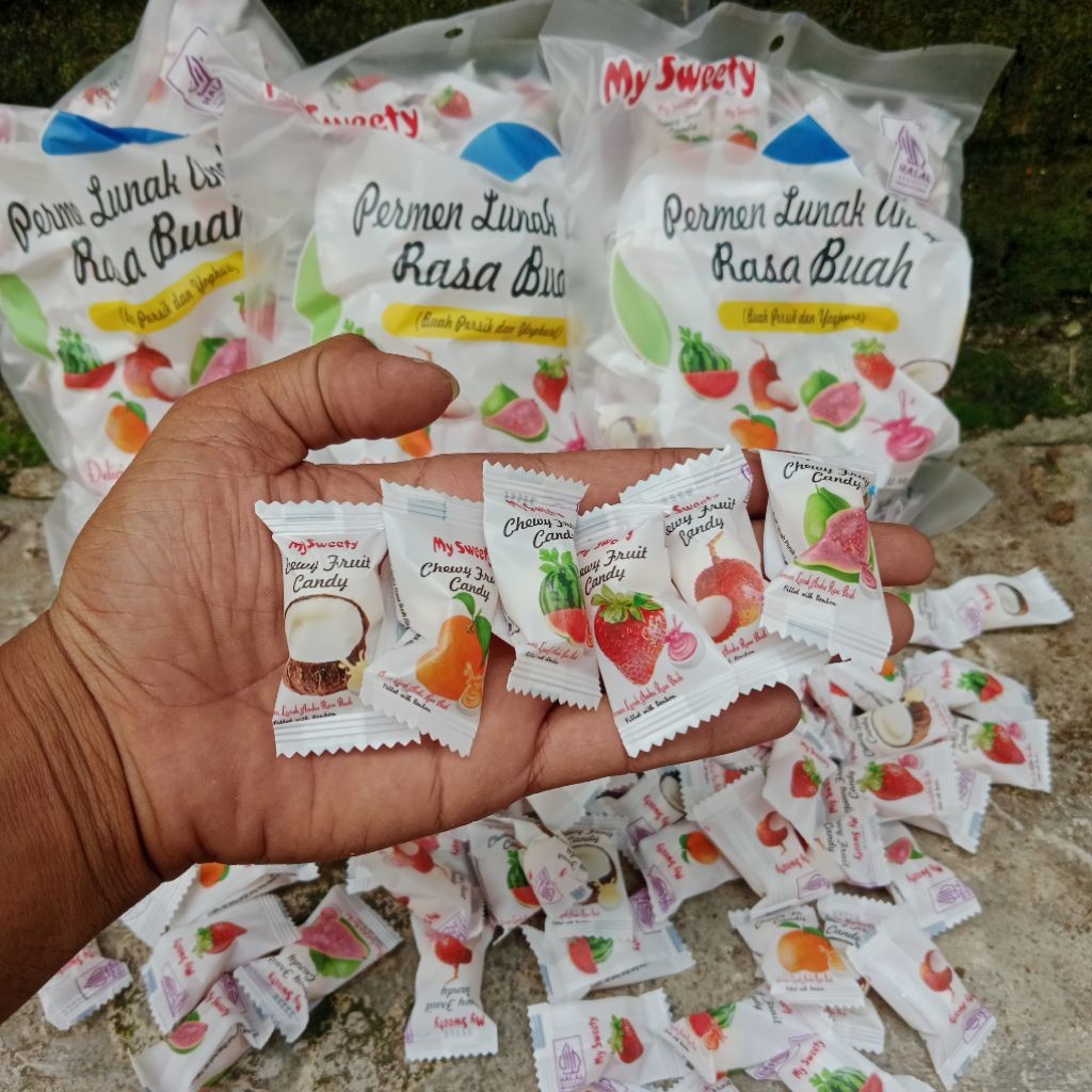PERMEN LUNAK MYSWEETY / PERMEN RASA BUAH BUAHAN / PERMEN LUNAK RASA BUAH BUAHAN