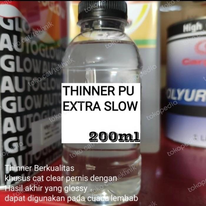 Thinner Pu Extra Slow ecer 200ml / 100ml. Tiner Khusus Cat Clear coat - 100 ml