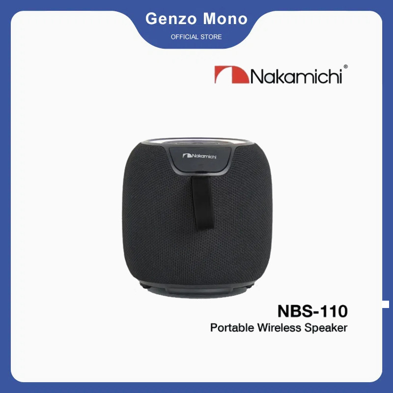 Nakamichi NBS-110: Speaker Portabel Nirkabel Bluetooth dengan LED RGB, Suara Jernih, Bass Kuat, Desa