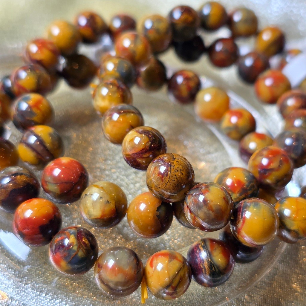 Namibia Oil Painting Pietersite / Crystal Healer / Gelang Kesehatan *HQ