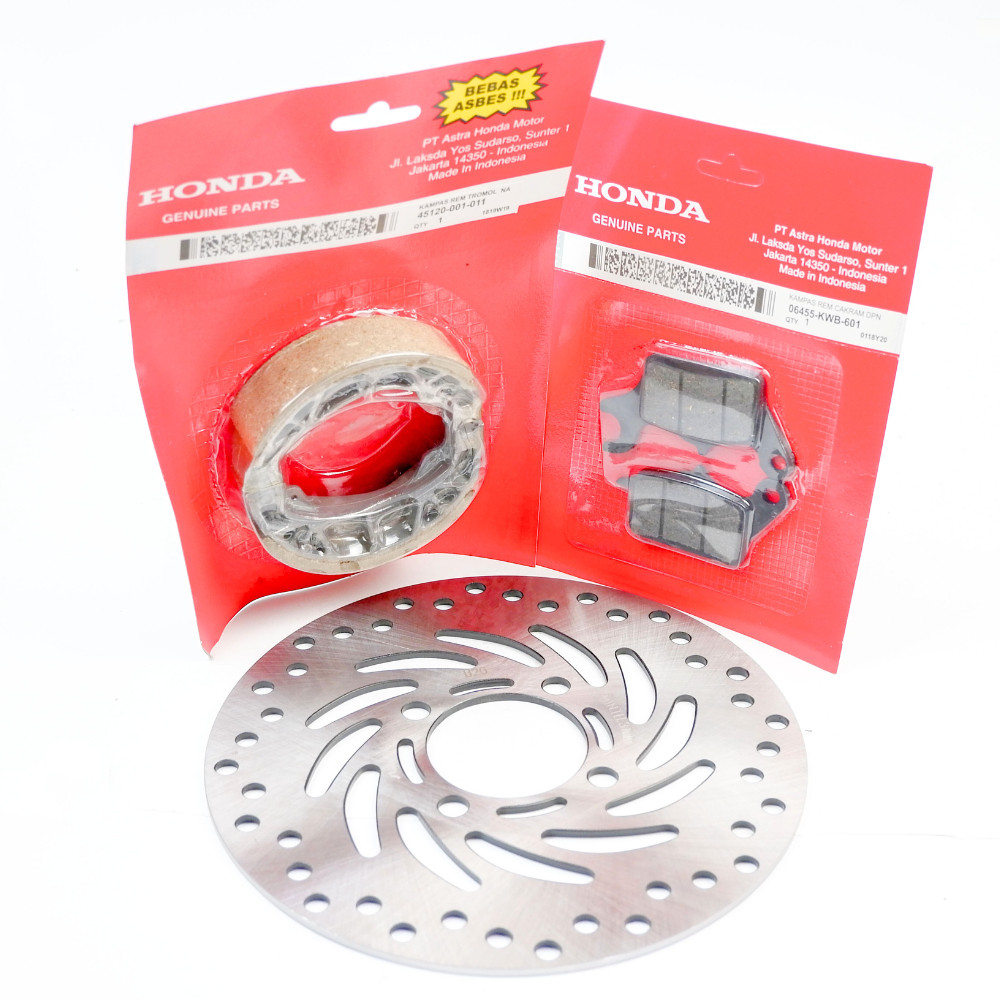 kampas rem blade depan belakang - piringan cakram revo absolute KWB Asli