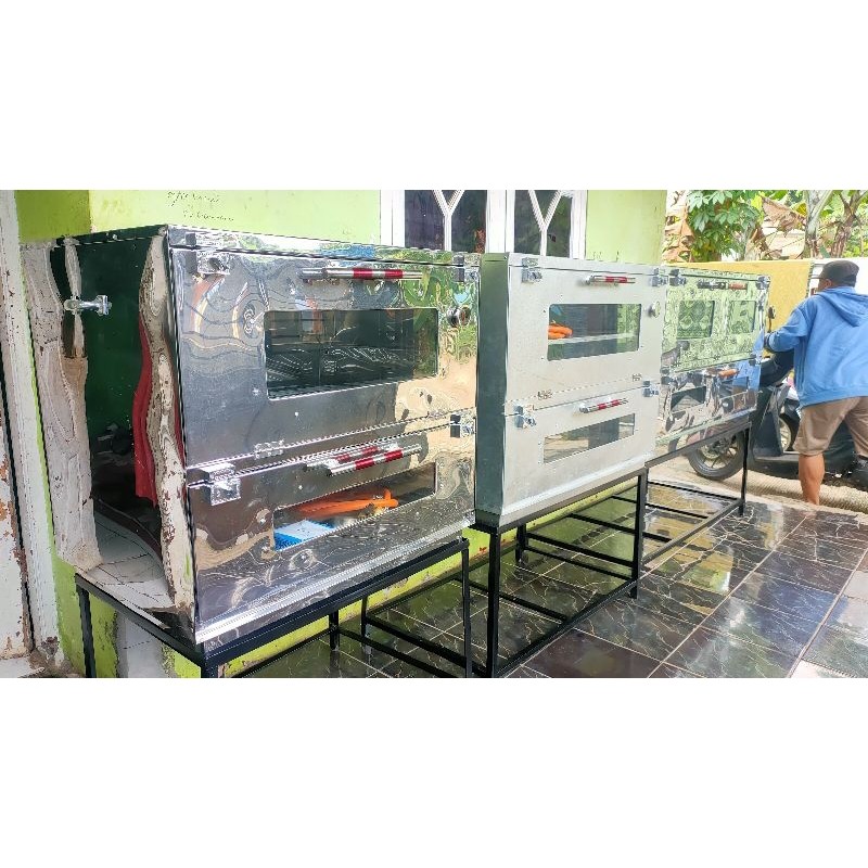 Oven Gas Bahan Stainless Ukuran 75x55x70 CM, Oven Gas Api Atas Bawah, Oven Gas Api Atas Bawah, Oven 