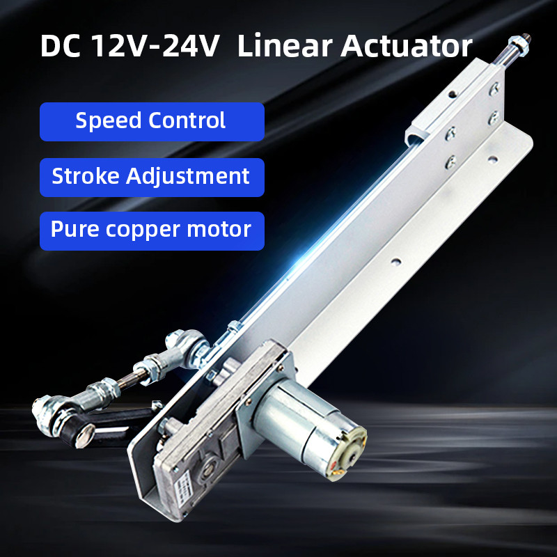 Linear Actuator Motor 12V DC Reduction Gear Motor Reciprocating Cycle Linear Mini Telescopic Linear 