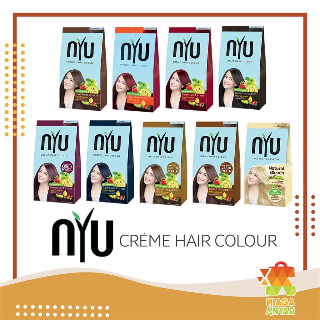 NYU Creme Hair Colour Pewarna Rambut / Cat Rambut Natural (Tanpa Amonia) / Pewarna Rambut Halal