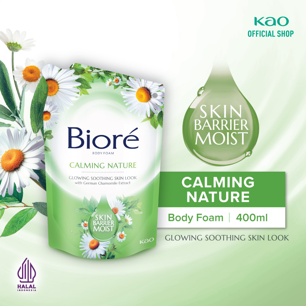 Biore Body Foam Sabun Mandi Cair Calming Nature Pouch 400ml