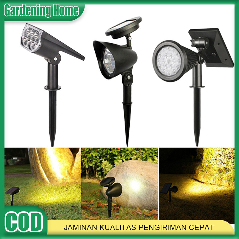 Lampu Taman Tancap Solar Cell Lampu Outdoor Tenaga Surya Lampu Sorot Tenaga Surya