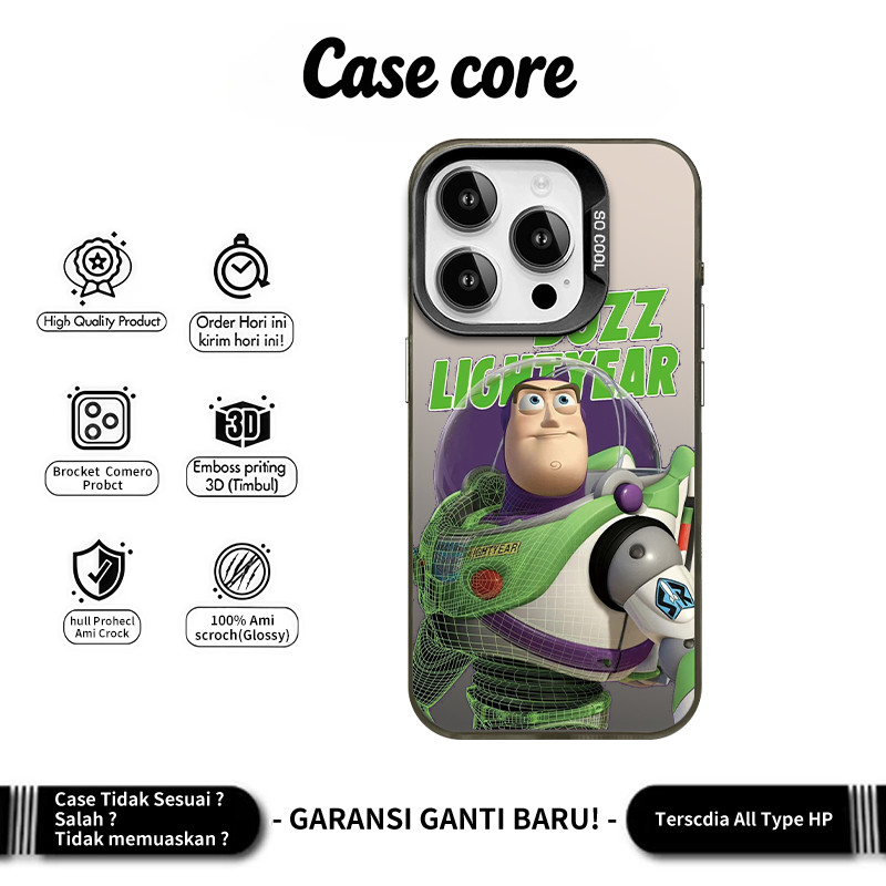 Casecore case iphone x xr xs max 7 8 11 12 13 14 15 16 pro max plus casing imd Buzz Lightyear's fluo