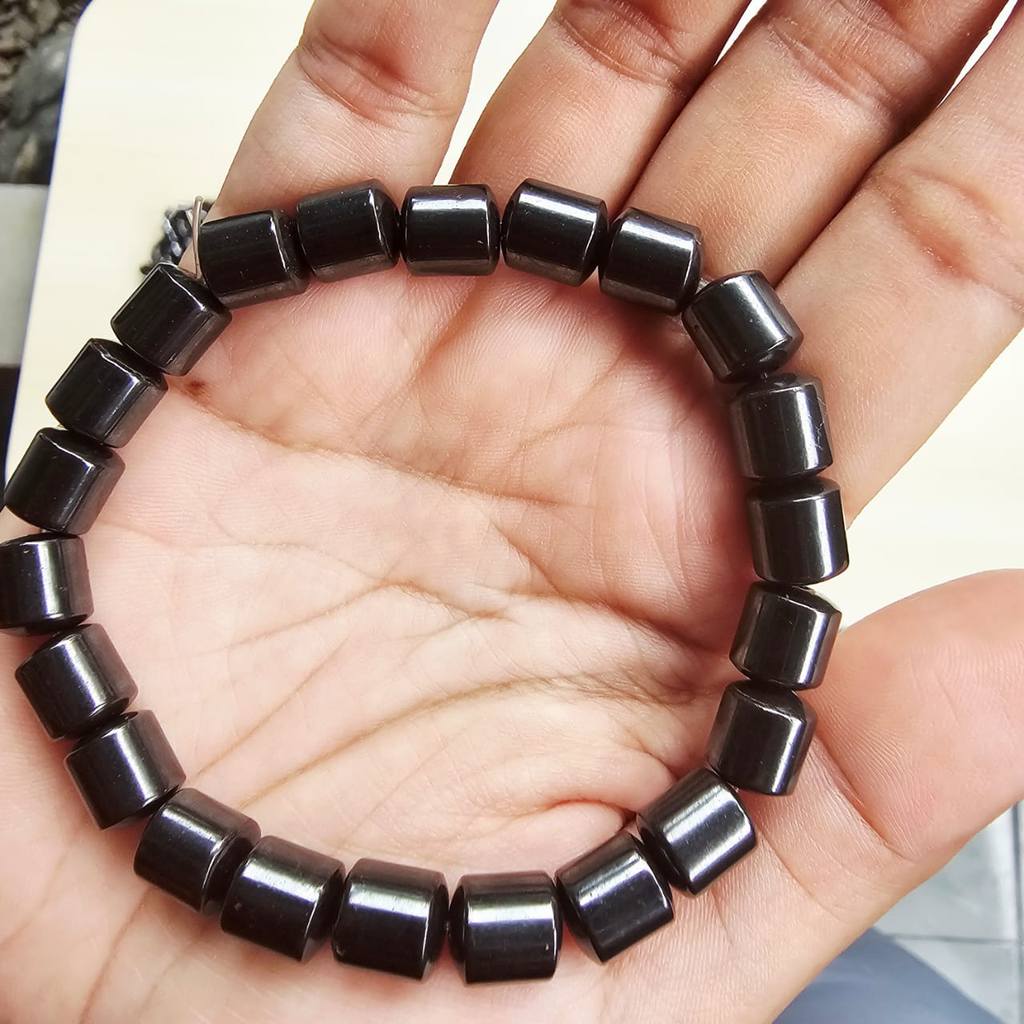 Dika Acc. Gelang Kesehatan Magnetic Stone / Gelang Hitam Magnetic Nempel Besi dan Magnet / Gelang Pr