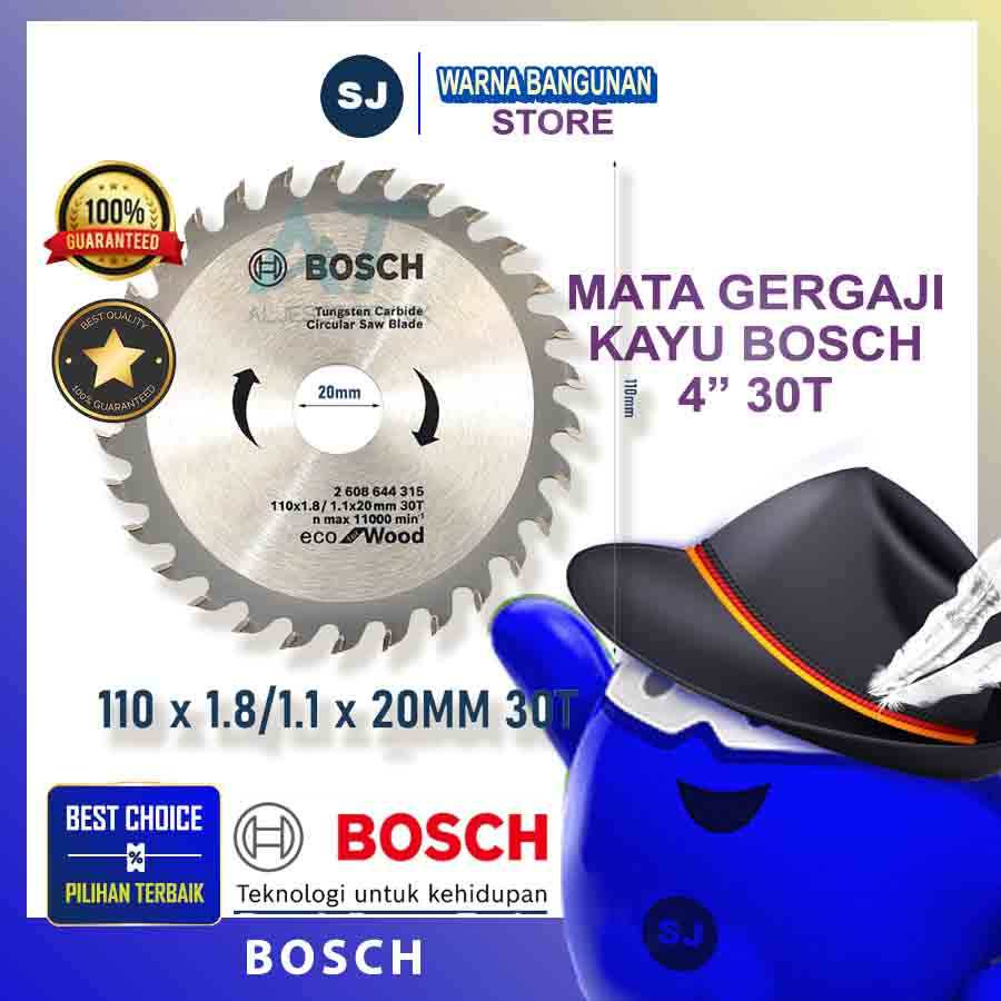 BOSCH MATA GERGAJI KAYU 4 INCH 30T ECO CIRCULAR SAW BLADE