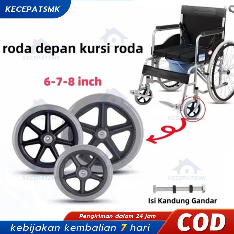 6/7/8 inci Roda Depan Kursi Roda/ Roda Depan Kursi Roda Trevel / Roda Kursi Roda