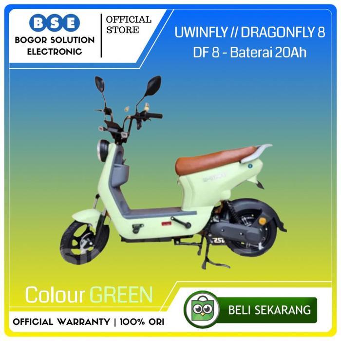 PROMO GASPOLL Sepeda Listrik Uwinfly DF8 Dragonfly 8 DF 8 20Ah Battery - Green [ORI]