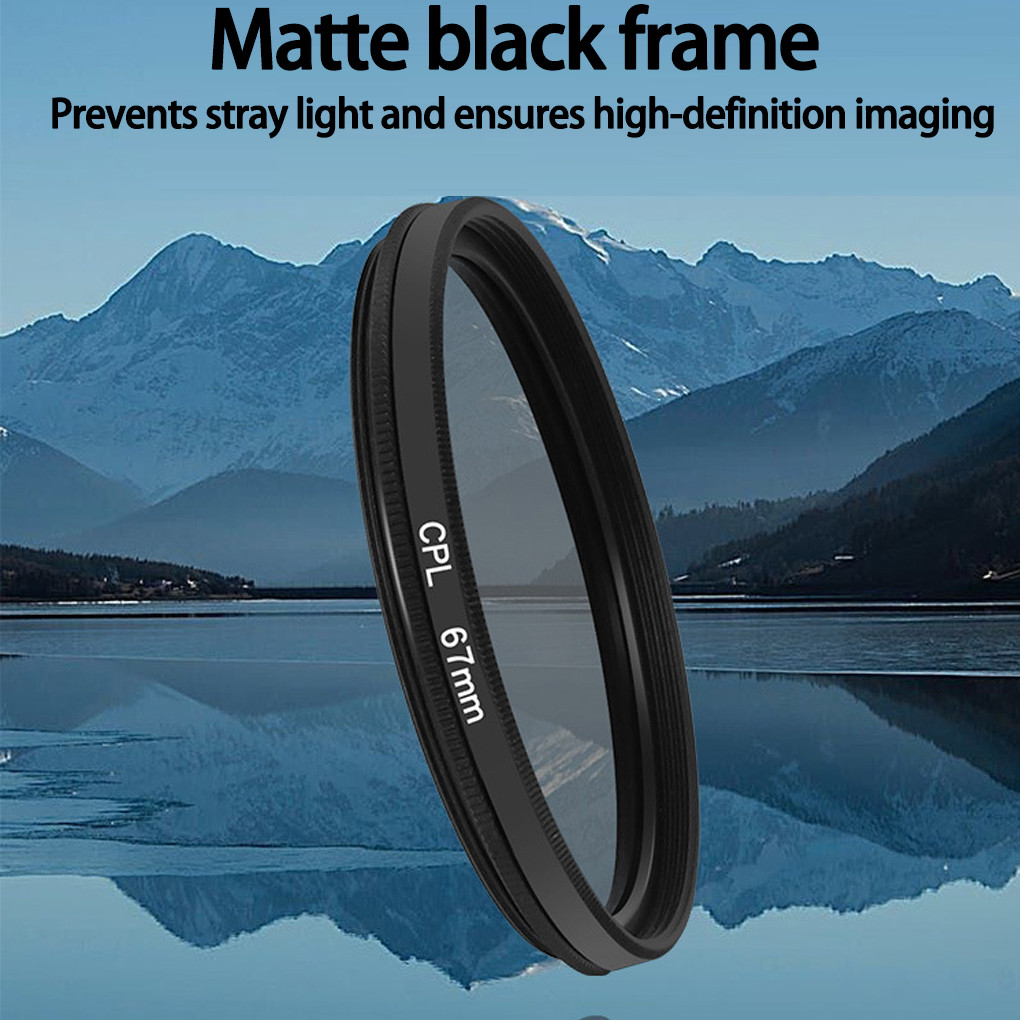 67mm CPL Filter Circular Camera Black Accessories Universal With Clip Portable Professional Phone Po