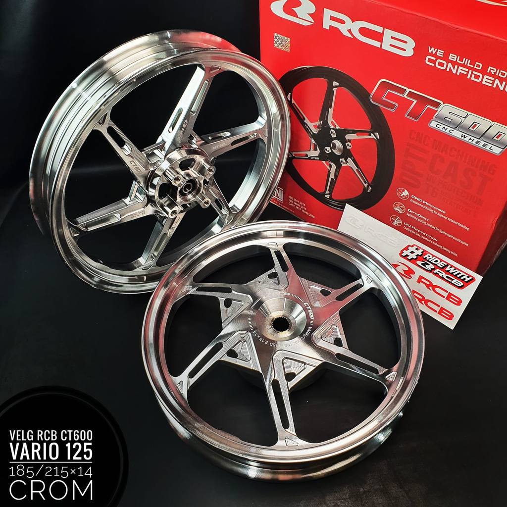 Velg RCB CT600 Vario125/Vario150 Crom Hitam Ungu 185/215x14