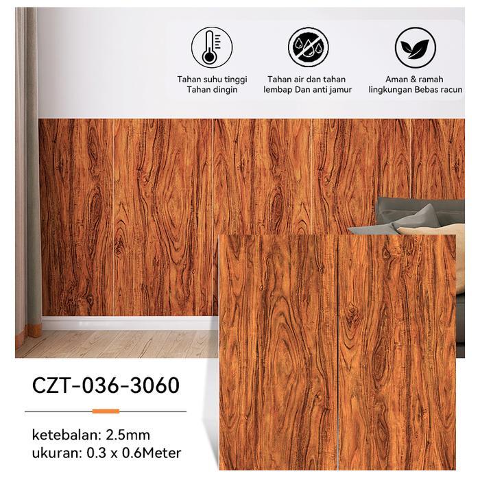 PROMO  [30cmx60cm] Paket 10 Lembar Wallpaper Dinding Vinyl Motif Marble / Kayu / Granit Premium Teba