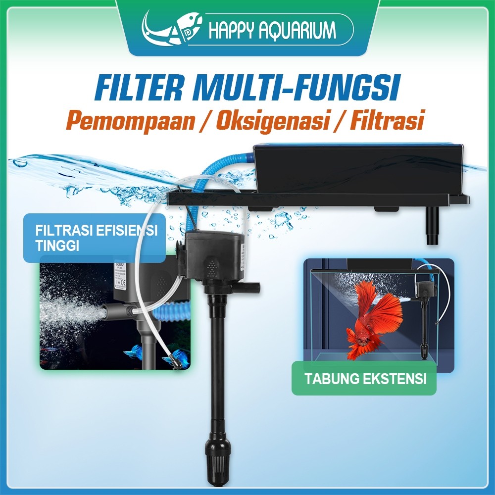 GENAOLSHOP Filter Pompa Komplit Top Filter Box Aquarium 3 In 1 AKUARIUM TOP FILTER (BOX LEBIH BESAR)