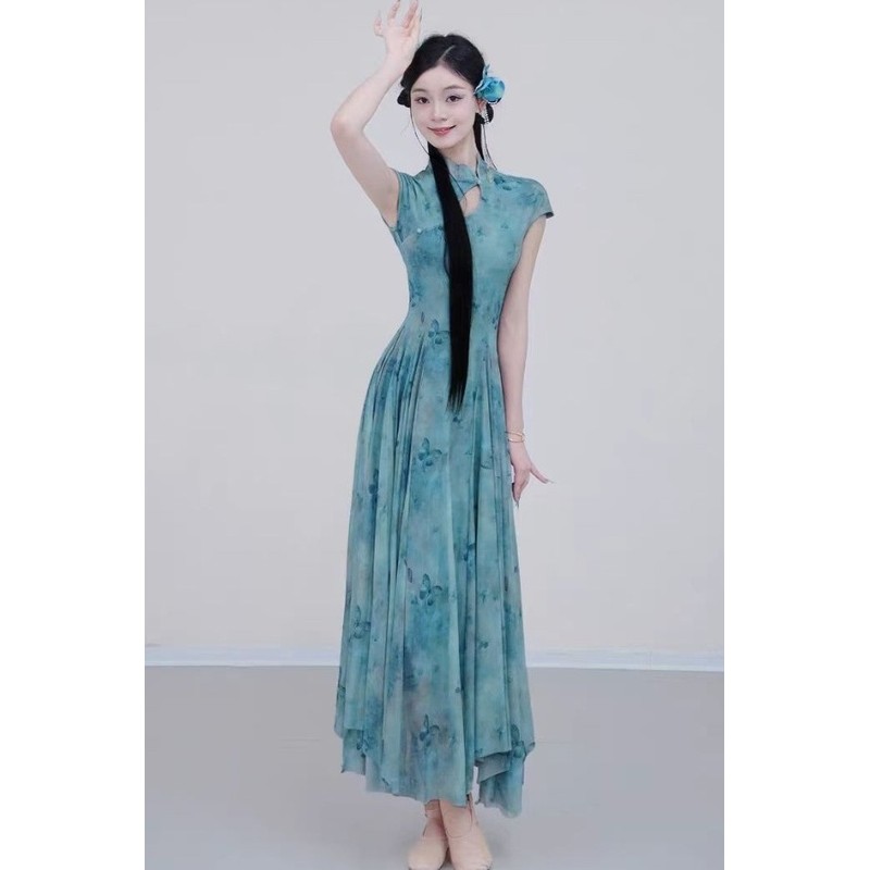 [COD]Pakaian Cheongsam dicelupkan dengan gaya Cina.