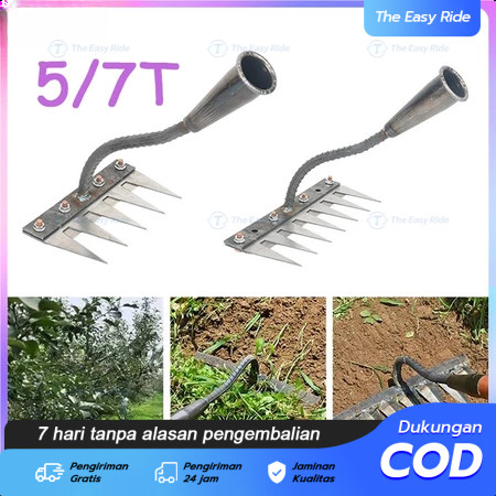 COD 7 Gigi Pacul Cangkul Baja Rake Garuk Rumput Alat Pencabut Rumput Pacul Garuk Rumput Pacul Garpu