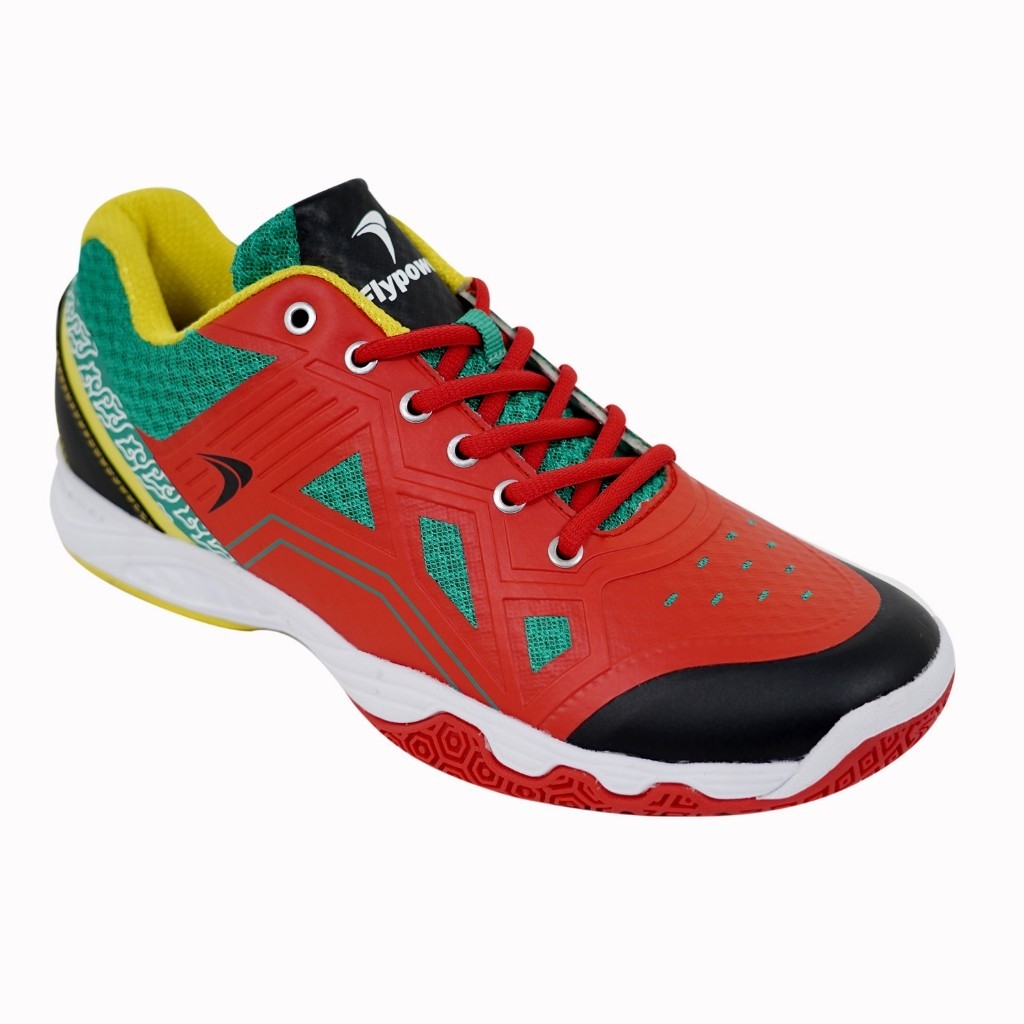 Big Salle Sepatu Flypower Argapura Geni 02 Sepatu Badminton Pria Wanita Seri Agrippina Warna Black R