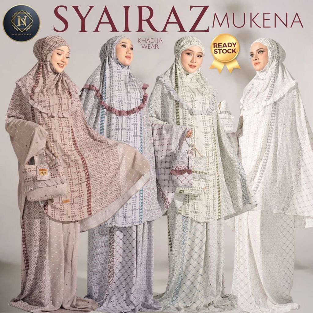 SYAIRAZ MUKENA MOM NADHEERA LUXURY MUKENAH RAYON MOTIF TERBARU SYAIRA SYAIRAZ SAIRAZ NADHERA NEW