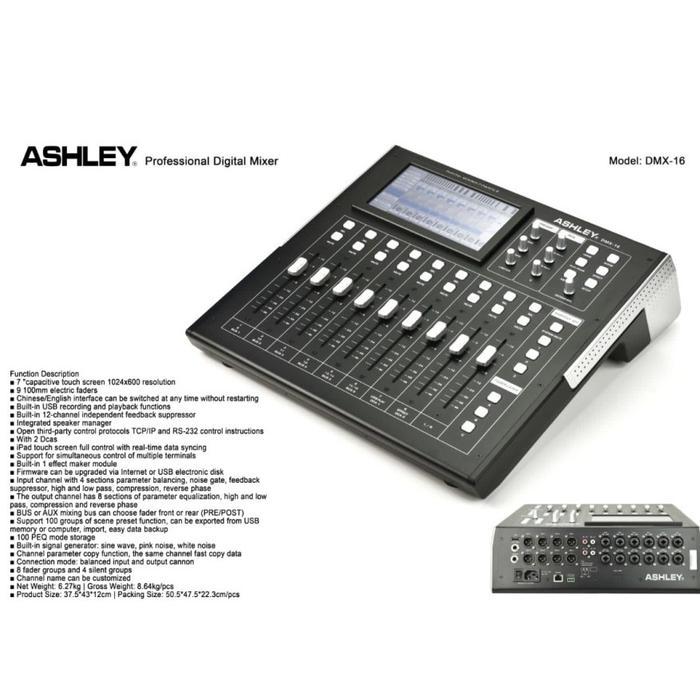 Mixer Digital Ashley DMX 16 Original 6 Channel ASHLEY DMX16 Digital Mixer
