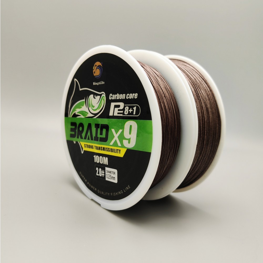 BingoLife 100m Senar PE X9 Fluorocarbon Fishing Line Tali Benang Senar Pancing 0.8#~8.0# Mulus & Pad
