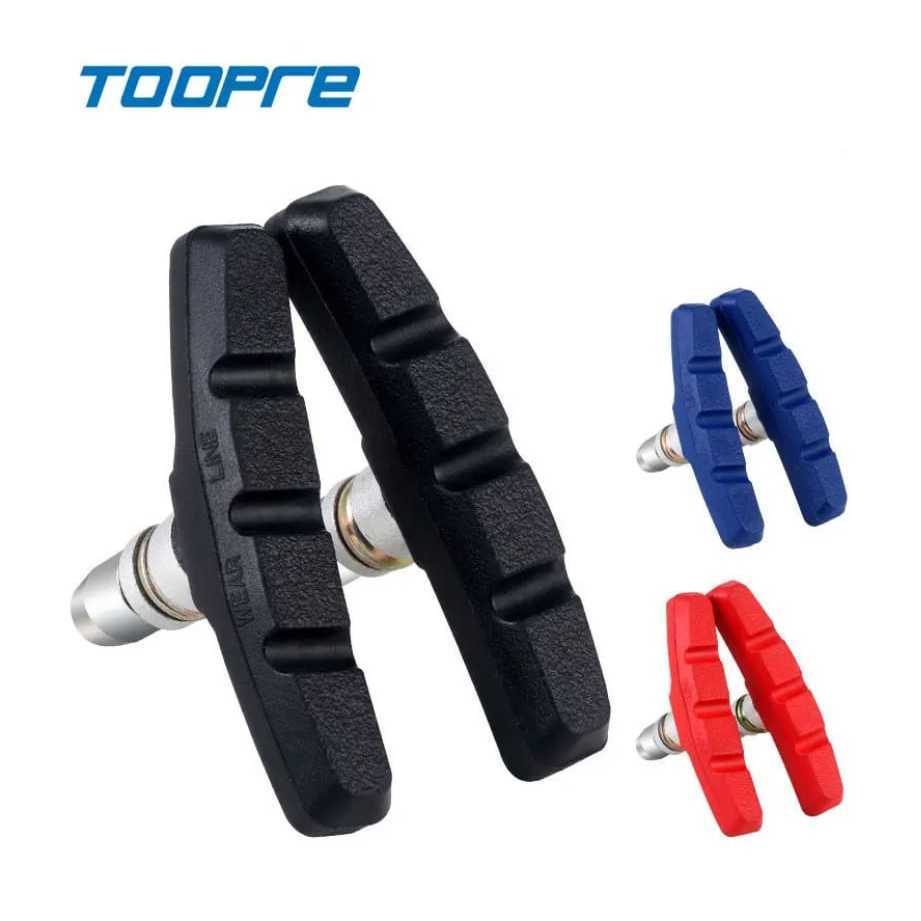 Toopre Kampas Rem Brakepad Karet V Brake Pad Shimano Shoe Sepeda Kunci L Vbrake