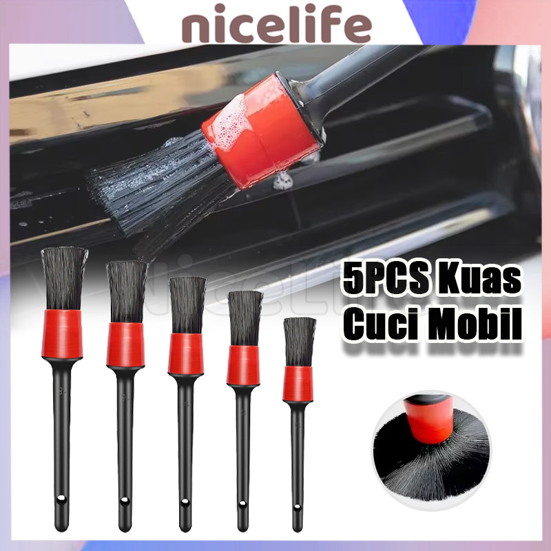 5in1 Detailing Brush Set Kuas Pembersih Mobil / Mobil Detailing Brush Set