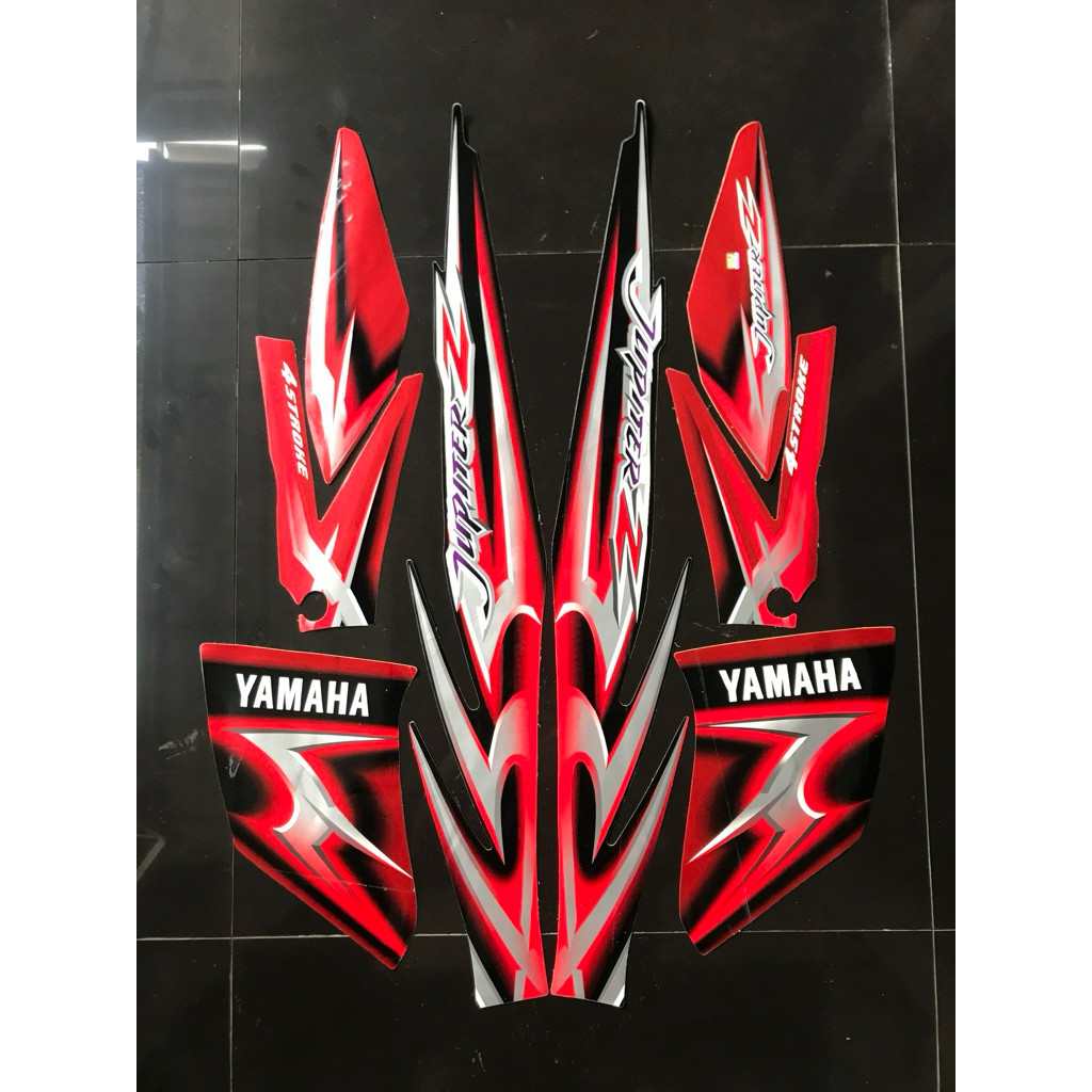 STRIPING STIKER JUPITER Z CW 2006 HITAM MERAH