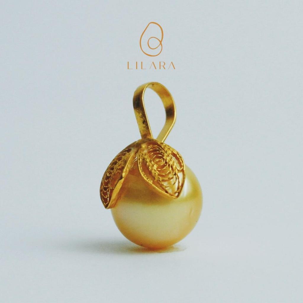 LILARA Liontin Emas Sibak Mutiara Laut Aslii Lombok