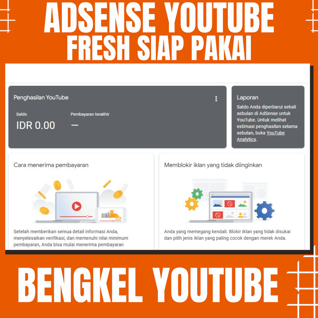 ADSENSE FRESH YOUTUBE UNTUK DAFTAR MONETISASI