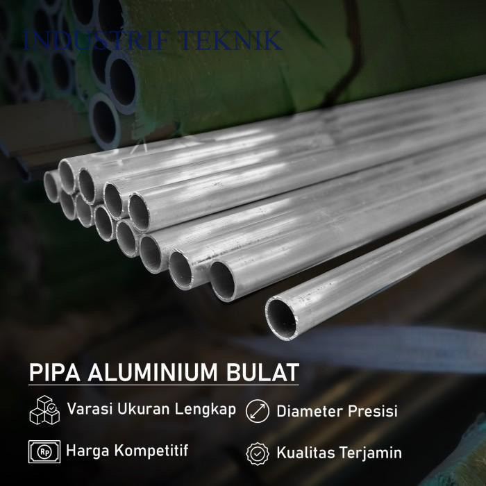 HOLLOW / PIPA BULAT ALUMINIUM 6061 22MM X 1.5MM X 6M  -  - POT 1 METERAN Industrif Teknik