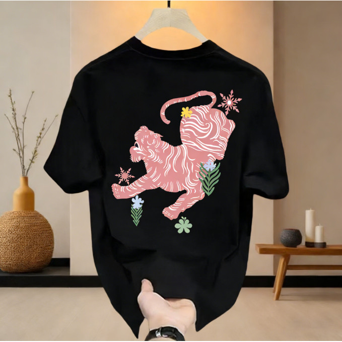 Nusa Stamp|7002baju kaos pria tshirt  Harimau pink kaos pria distro original 100% unisex Kaos Print 