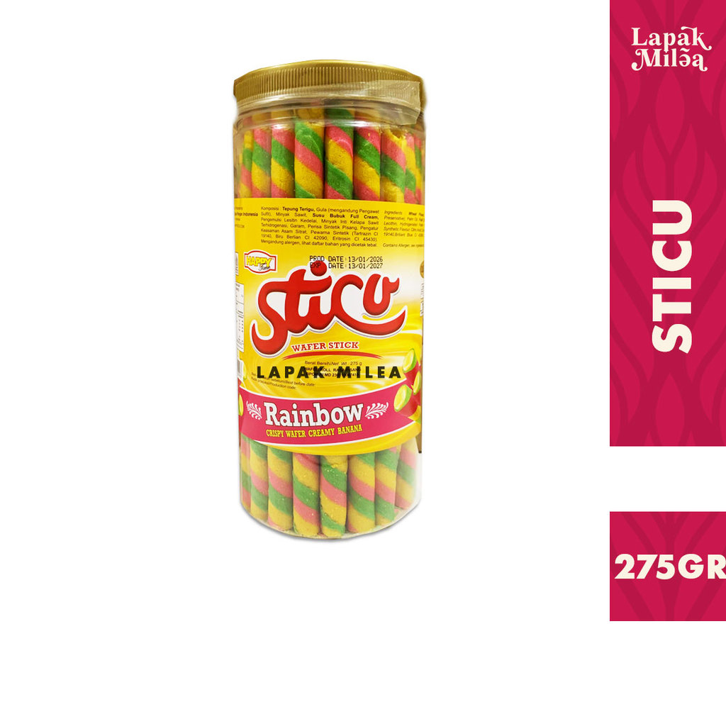 [BACA DESKRIPSI] Astor Sticu Wafer Rainbow Cream Banana Happy Time 275gr