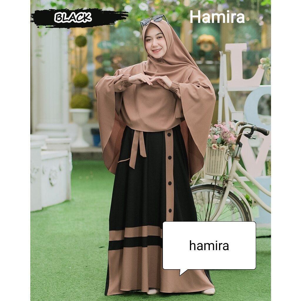 gamis kerudung Hamira gamis syar'i terbaru 2024 baju lebaran muslimah trendy populer gamis syar'i 20